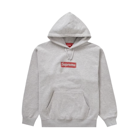 Inside Out Box Logo Hooded Sweatshirt Heather Grey