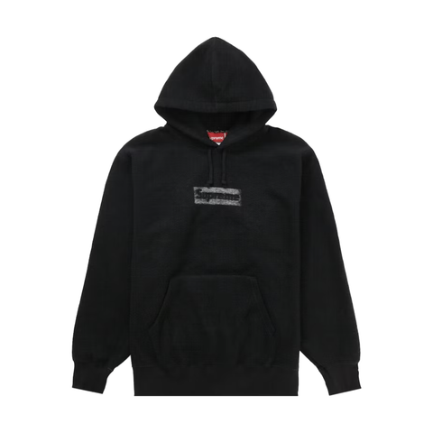 Inside Out Box Logo Hooded Sweatshirt Black