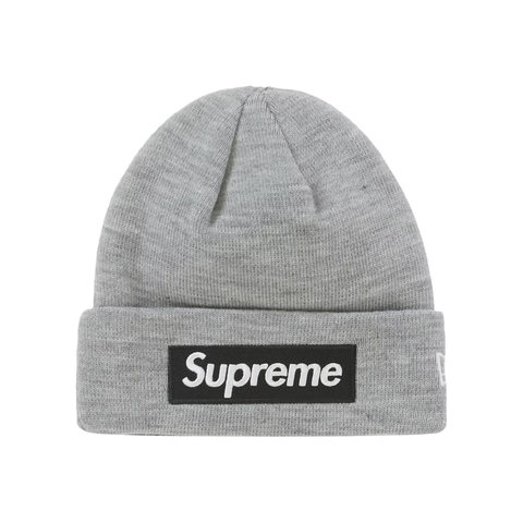 New Era Box Logo Beanie Heather Grey