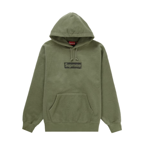 Inside Out Box Logo Hooded Sweatshirt Light Olive